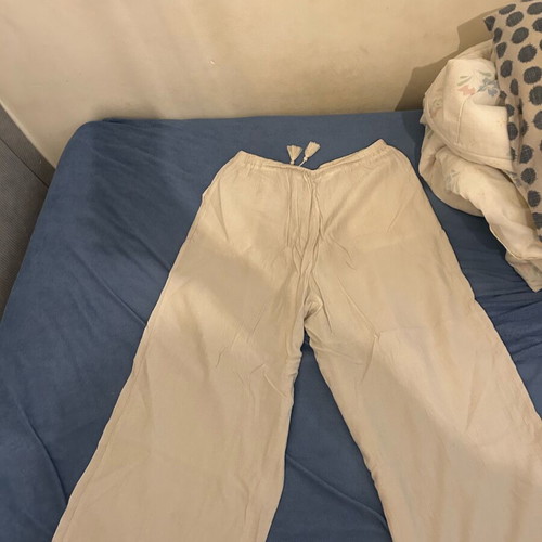 Summer pants Pull & Bear like new, size M, white and beige