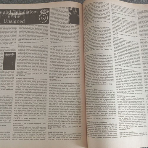 Wormgear #7 fanzine 1998 like new, metal music