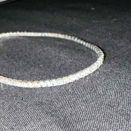 Diamond tennis bracelet new, white silver