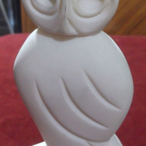 Vintage Cycladic Art Marble Owl Sculpture 14 cm like new