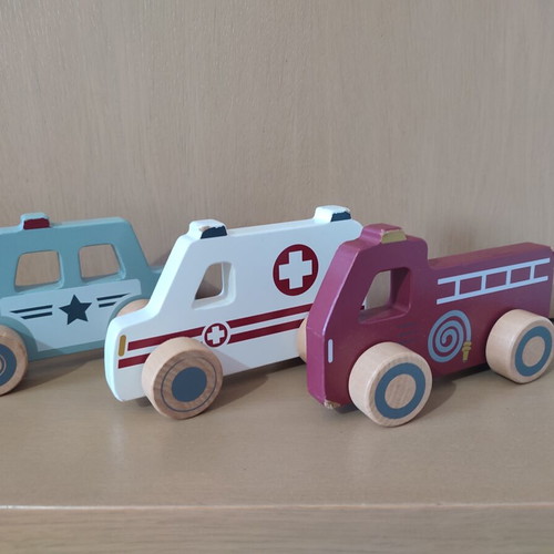 Little Dutch wooden toy vehicles set, like new