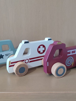 Little Dutch wooden toy vehicles set, like new