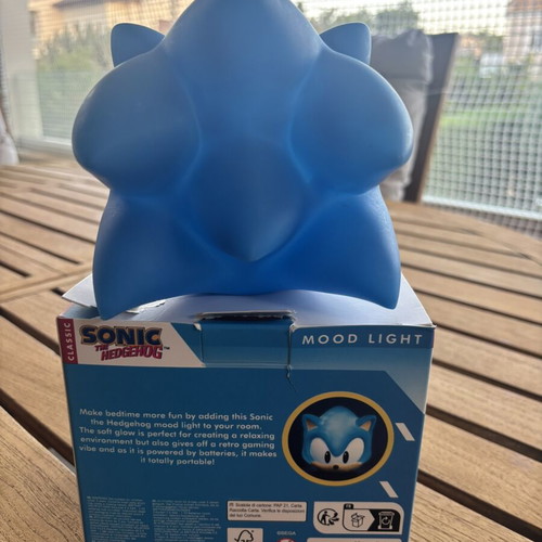 Sonic the Hedgehog Sonic Head Mood Light like new, portable, battery operated
