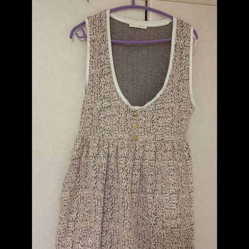 Zara mini ball gown dress like new, beige and pink, size L