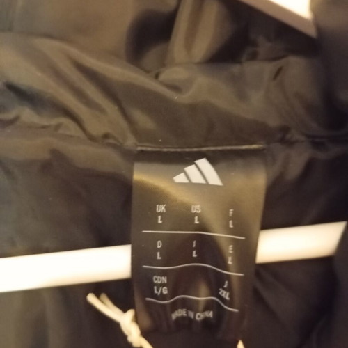 Adidas puffer climawarm jacket, black, size L