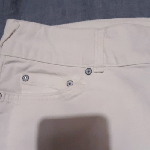 Mango white denim skirt Large 40 stretch like new