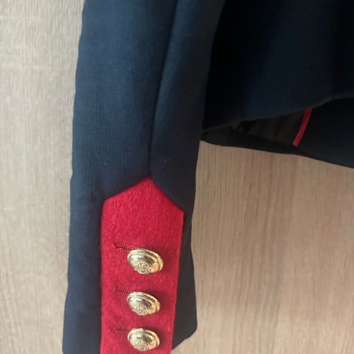 Mango military style jacket used, blue with red and gold details