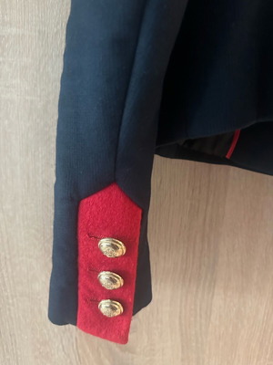 Mango military style jacket used, blue with red and gold details