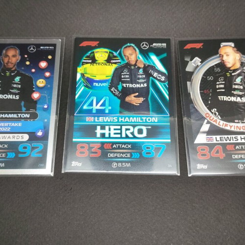 Lewis Hamilton Topps Turbo Attax 2023 cards new, set of 3