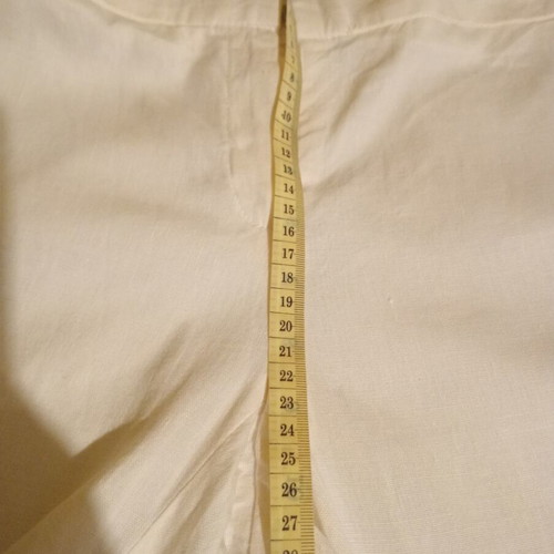 Marks & Spencer white high-waist pants new, linen viscose blend, UK 12