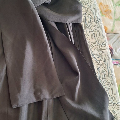 Zara women's black satin strapless blouse used size S