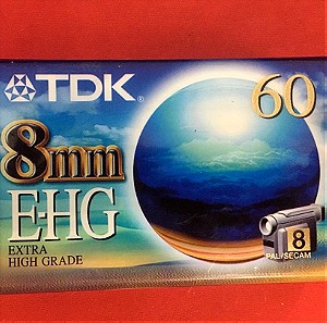 TDK 8mm E-HG 60 VIDEO TAPE ΣΦΡΑΓΙΣΜΕΝΗ ΒΙΝΤΕΟΚΑΜΕΡΑΣ
