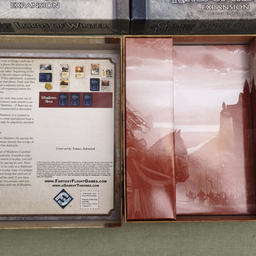 Game of Thrones The Card Game expansion boxes like new, set of 3