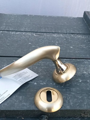 Door handles pair bronze matte with dolphin theme new Viometal