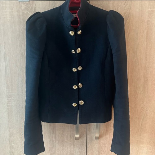 Mango military style jacket used, blue with red and gold details
