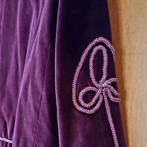 Women's velvet tailored suit like new, handmade with decorative details