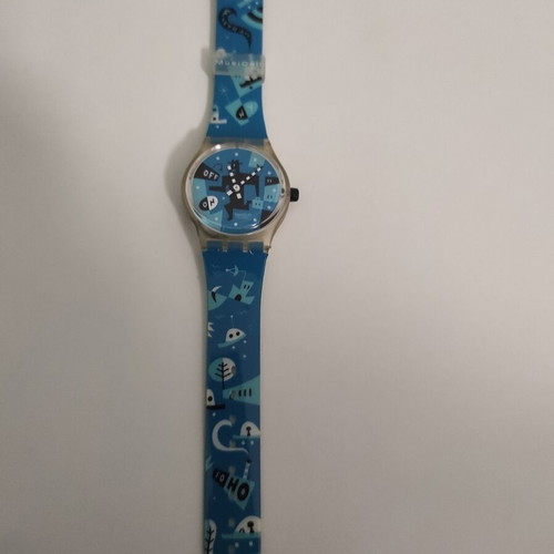 Swatch Vintage 1995 Swiss Musical Faces Running Man Unisex Watch like new