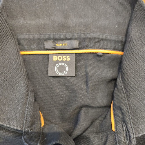 Boss Stretch Cotton Slim-Fit Polo Shirt L used, black