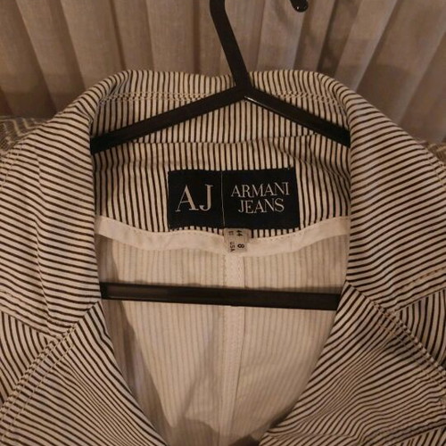 Armani Jeans women's jacket white-blue like new, slim Small