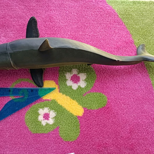Plastic shark like new with horn sound, about 42 cm long
