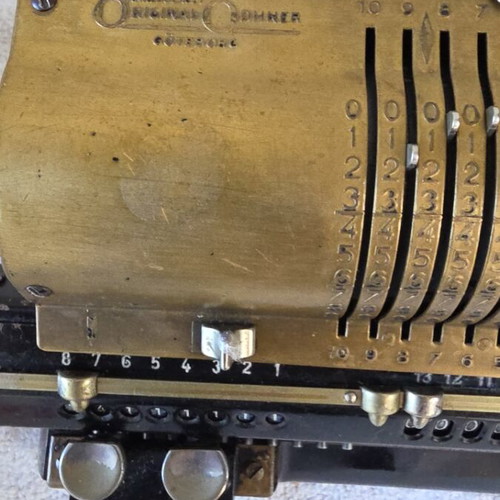 Odhner Swedish calculator used, circa 1950, heavy 6 kg