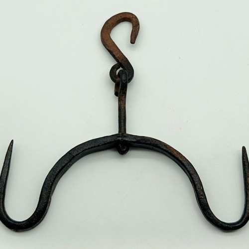 Pair of pre-war scissors and hook used, antique tools