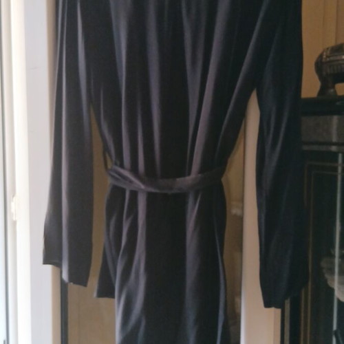 Black Long Shirt / Dress Anel (100% Viscose) - Size L