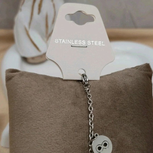 Steel hand chain new, silver, 20 cm