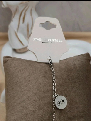 Steel hand chain new, silver, 20 cm
