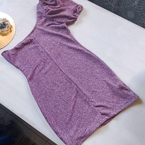 Mango mini dress new, pink and silver, size XL