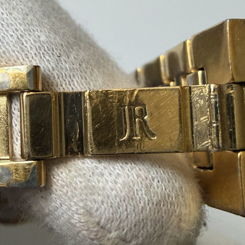 Jaques Richal Estoril 18K Swiss watch used, blue and gold