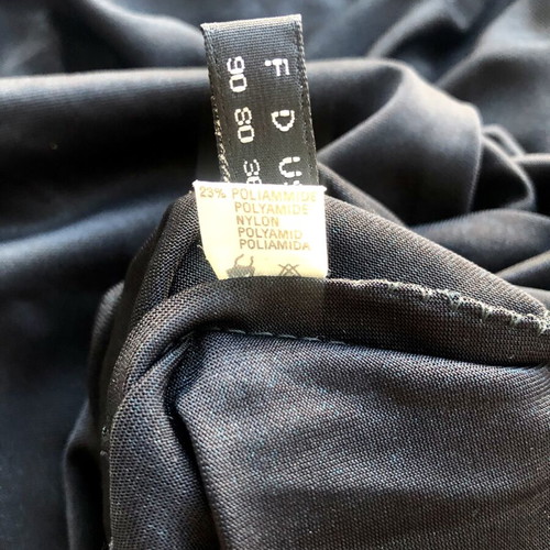 Bacirubati Mini Black Slip Dress with Floral Embroidery like new