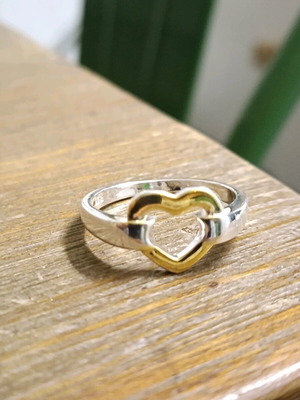 Women's 925 silver ring size 19.4 gold-plated new
