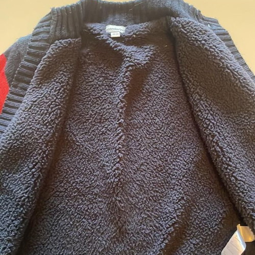 Mandarino knitted cardigan with fur lining, size 7