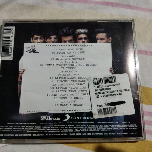 One Direction Midnight Memories The Ultimate Edition CD deluxe like new