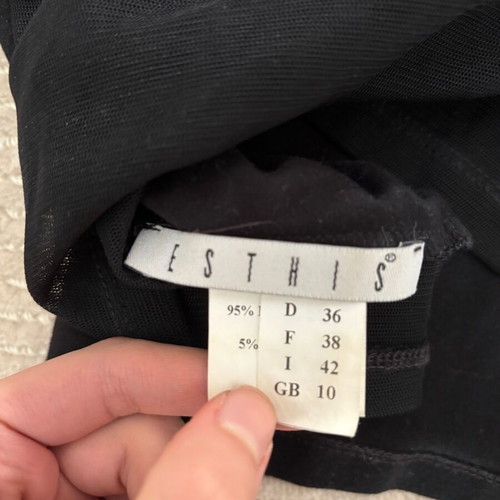Vintage Y2K black top with transparent back like new
