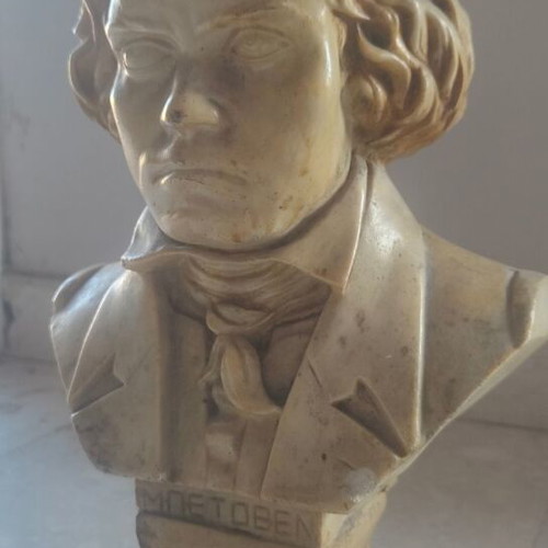 Beethoven bust used, made of stone material, height 30 cm