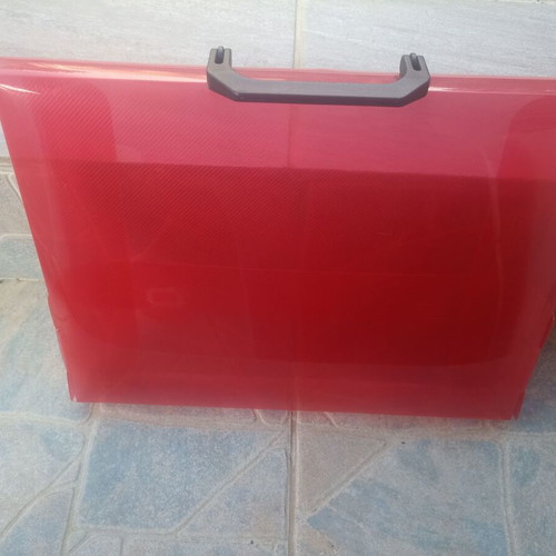 Plastic Document Case with Handle, Red, Like New