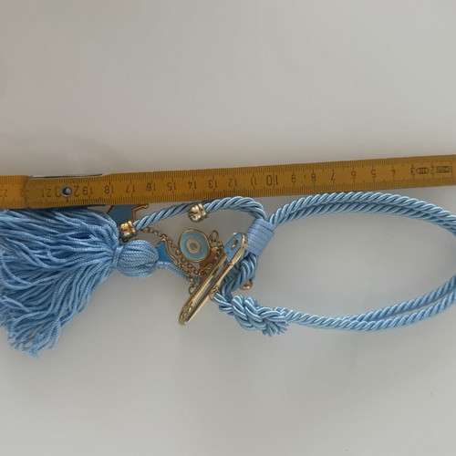 Baby Stroller or Crib Charm Blue with Eye and Crown, new