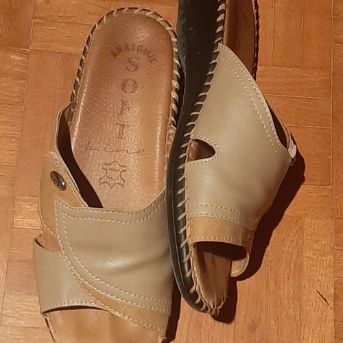 Leather sandals used, size 41, orthopedic, anti-slip