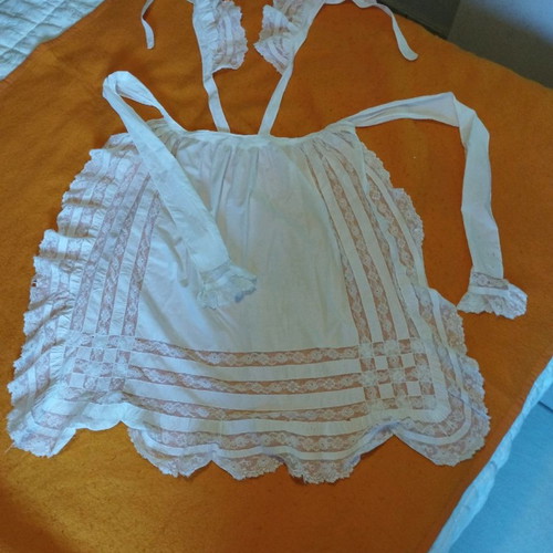 Traditional festive service apron used handmade