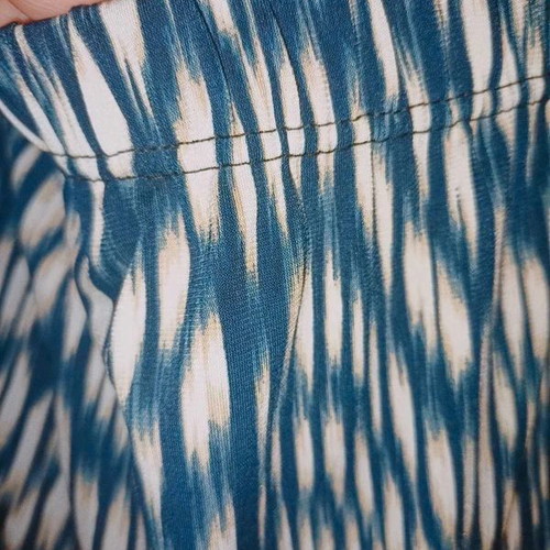 Midi skirt new, elastic waist, white and blue, sizes XXL-4XL