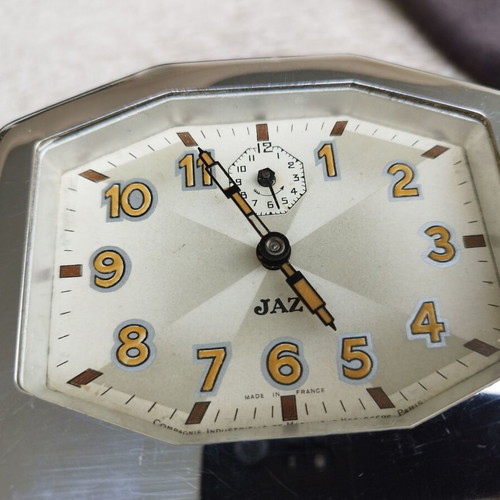 Art Deco JAZ Horlogére Paris 1936 Table Alarm Clock like new