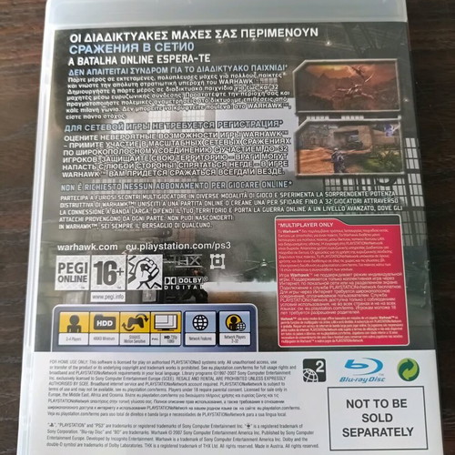 PS3 Warhawk game like new with case and booklet
