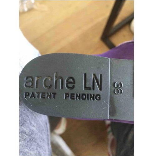 Arche Limited Edition purple suede boots size 36 new with mirror heel