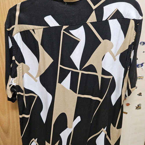 Endeson Fashion men's short-sleeve shirt like new, black and brown