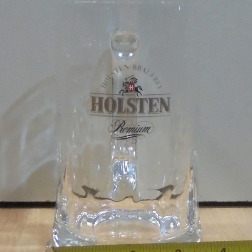 Holsten beer two promotional glass mugs 0.5l used