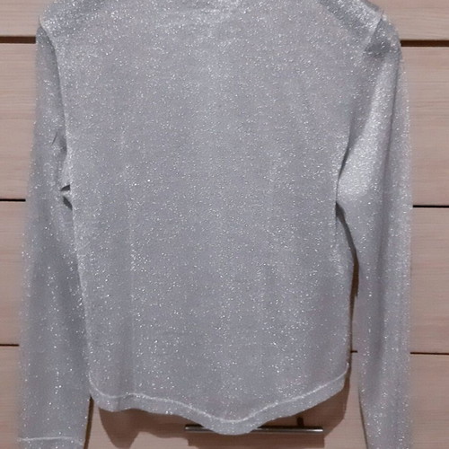 Glamour shirt On Line silver pearly, like new, medium/large