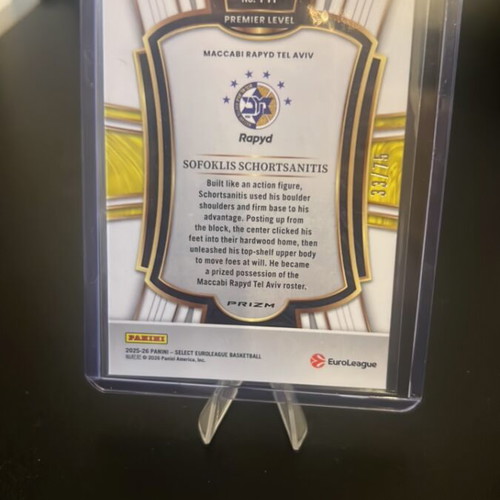 Sofoklis Schortsanitis Select Maccabi Tel Aviv Euroleague card new