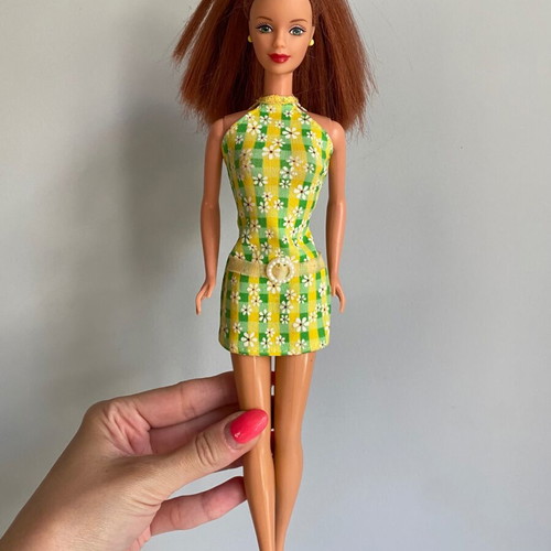 Vintage Redhead Barbie Pretty In Plaid doll used by Mattel 1998